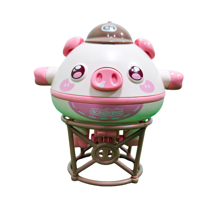 Cartoon balancing pig walking tumbler unicycle toy